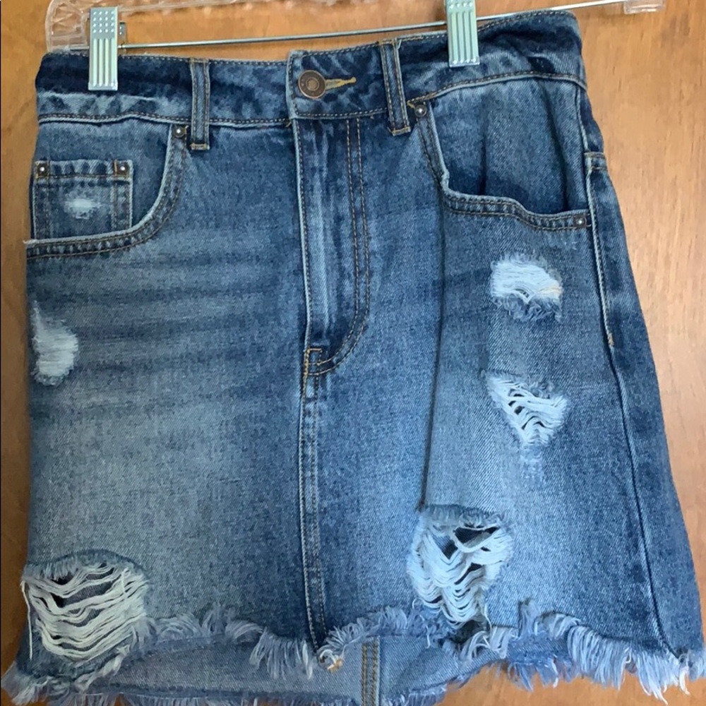 Perfect mini blue jean skirt